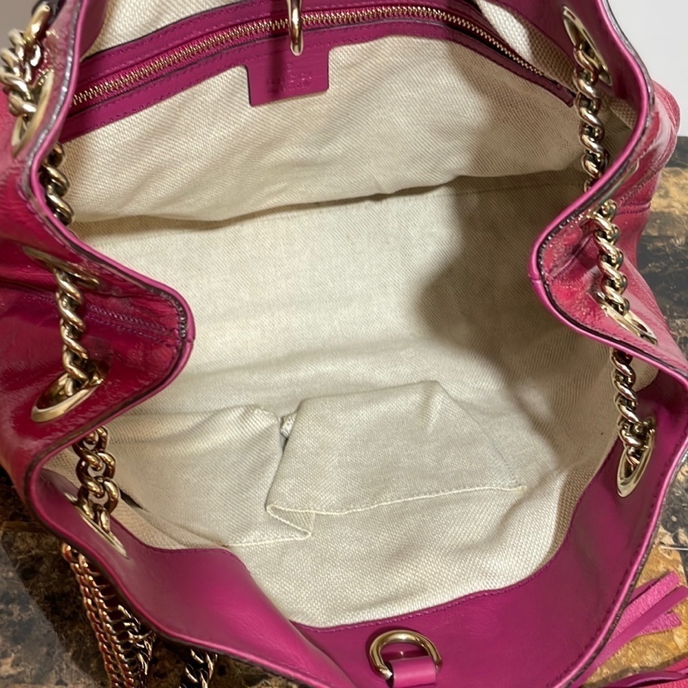 Gucci Soho patent leather shoulder bag chain - Picture 15 of 16
